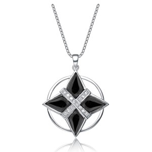 Guili Sterling Silver Cubic Zirconia X Necklace - 1 of 3
