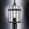 Urban Ambiance Luxury Transitional Outdoor Post Light 18.125''H x 9.75''W,  Midnight Black Finish,  Greensboro Collection, UHP1379 - 4 of 4