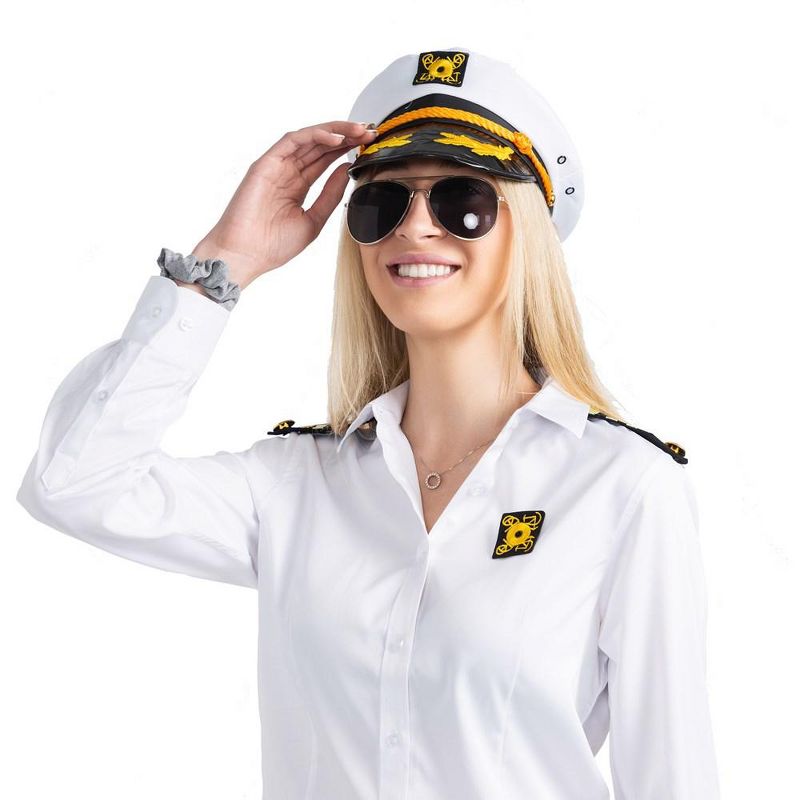 Dress Up America Captain Costume Set - Yacht Captain Accessory Kit - Adults, 2 of 5