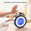 REGALWOVEN Battery Powered Plastic LED Round Alarm Clock 4.3"L x 2.4"W x 4.3"H 1 Pc - 4 of 4