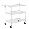 Commercial Grade Cart, Ventilated Storage Baskets with Wire Shelves and Handle, Food Storage Trolley, Utility Shelf, 3 Tiers, Low Handle - 4 of 4