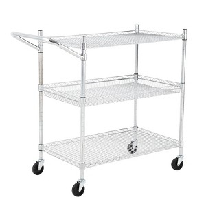 Utility Rolling Cart with Wheels, 1000LBS Capacity, Commercial Grade Kitchen Cart, for Restaurant, Garage, Warehouse, Kitchen - 1 of 4