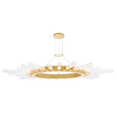 CWI Lighting Collar 28 Light Chandelier With Satin Gold Finish