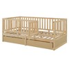 Polibi Wood Daybed with Fence Guardrails and 2 Pull-Out Drawers - 3 of 4