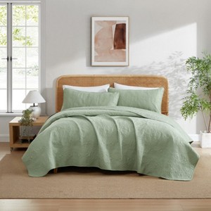 HLC.ME Benji - 3 Piece Quilt Set, Lightweight Bedspread Coverlet Set - 1 of 4
