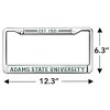Adams State University School Logo Full Size Standard License Plate Metal Frame - 4 of 4