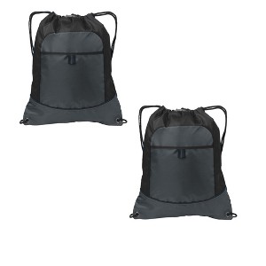 Port Authority Pocket Drawstring Backpack (2 Pack) - 1 of 4
