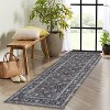 Hallway Runner Rug Washable Non-Slip Vintage Faux Wool Area Rugs for Entryway Indoor Kitchen Laundry Bedroom Living Room - 2 of 4