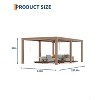 Coucheta Louvered Pergola Outdoor Pergolas with Adjustable Louvered Roof, Reinforced Aluminum Frame, Integrated Drainage System, Outdoor Gazebo - 4 of 4