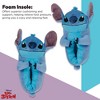 Ladies Lilo and Stitch Slippers - Ladies Classic Lilo and Stitch Big Face Plush Slippers - Disney Lilo and Stitch 3D Plush Slippers (Blue Stitch, 5/6) - 3 of 4