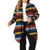 Agnes Orinda Women's Plus Size High Low Long Sleeve Open Front Knit Sweater Cardigans - 2 of 4