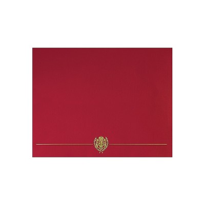 Great Papers Classic Crest Certificate Holders 12" x 9.38" Red 50/Pack (903031PK10)
