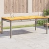 vidaXL Garden Table Black and Brown - 2 of 4