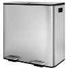COZONY Dual Compartment Stainless Steel Trash Can, 2x7.9/10.6Gal Step Recycling Bin with Soft-Close Lid - 2 of 4