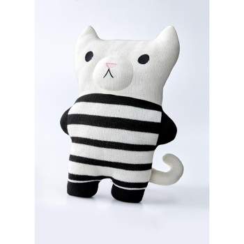 Saturday Park Henry The Cat Pillow Buddy  - 17" Tall Black and White
