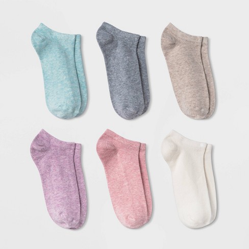 Women's 6pk Low Cut Socks - A New Day™ Assorted colors 4-10