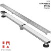 Hydroware Linear Shower Drain - C06 Brushed - 48 Inches - 4 of 4