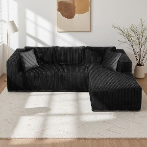 Kumasinova 105" L-Shaped Modular Sofa, Spring-Free Foam Sofa – Kid & Pet Friendly, Eco-Friendly, Modern Couch for Living Room (Right Chaise) - 1 of 4
