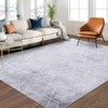 Washable Modern Geometric Area Rugs for Bedroom Living Room, Low Pile Soft Throw Carpet for Home - 3 of 4