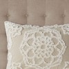 Sapphtopaz 3 Pcs Tufted Cotton Comforter Set Bedding Set Chenille Medallion Duvet Cover Set 1 Duvet Cover, 2 Pillow Shams, Machine Washable - 3 of 4