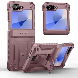 Dexnor for Samsung Galaxy Z Flip 6 Case with Stand & Hinge Protection & Front Screen Protector, Dual-Layer Rugged Bumper Case - 1 of 1