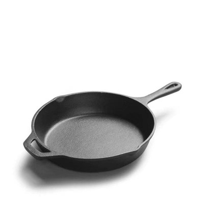 BRINJOY Pre-Seasoned Cast Iron Skillet - PFAS-Free Non-Toxic Natural Oil Seasoned Cookware