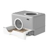 LunaLulinlk Gray Large Closed Cat Litter Box with Lid and Drawer for Easy Cleaning - 4 of 4