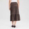 Women's Faux Suede Tiered Midi A-Line Skirt - Universal Thread™ - 2 of 4