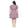 L I V D Women's Lindsey Neoprene Flare Dress, Plum, 3X - 3 of 3