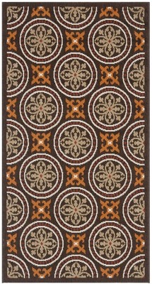 2'x3' Colorstar Greek Grid Door Mat Chocolate - Bungalow Flooring