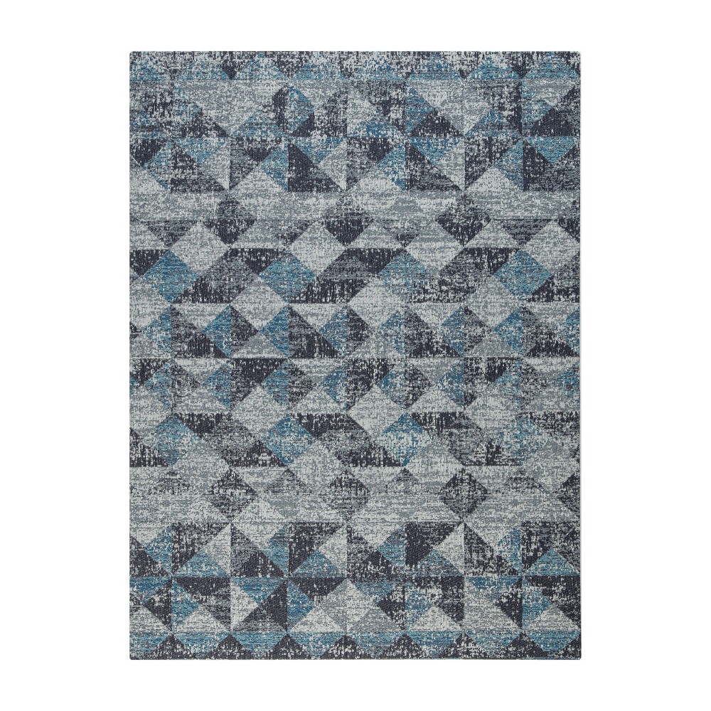 Photos - Area Rug 36"x48" Tromso 1/2" Rug'D Chair Floor Mat Blue/Gray - Anji Mountain