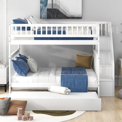 PAGED Twin Size Loft Bed with Desk Modern Simple Wooden Bed Frame with Storage Shelves, Wardrobe and Guardrail for Bedroom