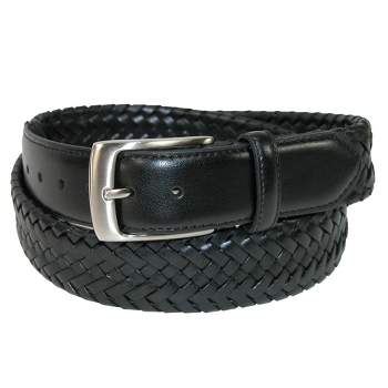 Danbury Men's Big & Tall Comfort Stretch Leather Braided Belt
