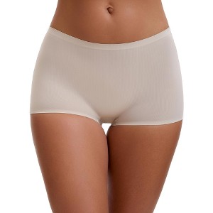 INSPIRE CHIC Women's High Waist Seamless Boyshorts Elastic Waistband Ice Silk Breathable Comfy Shorts - 1 of 4