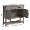 Jojoka Farmhouse Console Table with 2-Door Cabinet & 2 Drawers,Entryway Table with Storage Shelf - 3 of 4