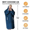 Inhand Gray Fuzzy Wearable Hoodie Blanket - Oversized Cozy Polyester Sweatshirt for Women, One Size Fits All - The Perfect Warm Gift - 2 of 4