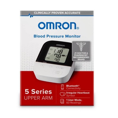 Omron 5 Series Wireless Upper Arm Blood Pressure Monitor White/Black BP7250  - Best Buy