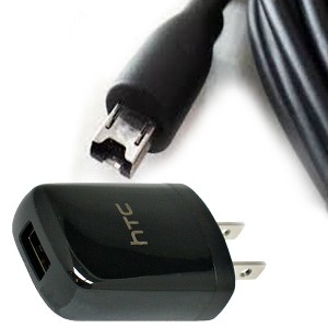 OEM HTC Rezound ADR6425 Travel Charger with USB Cable (for ADR6425 ONLY) - 1 of 3