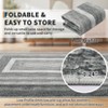 Braided Printed Pattern Rug, Soft Foldable Low Pile Non-Slip Floor Mat, Farmhouse Bordered Indoor Carpet for Living Room, Bedroom - 4 of 4