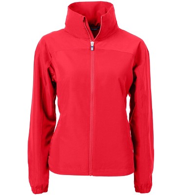 Cutter Buck Charter Eco Knit Recycled Womens Full-zip Jacket - Red - Xs ...