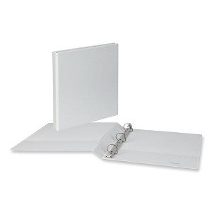 Universal Slant D-Ring View Binder, 3 Rings, 1" Capacity, 11 x 8.5, White, 12/Carton - 1 of 4