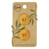 Dritz 23mm Recycled Hemp Round Floral Buttons Mustard: Sewing Fasteners, Yellow, 6 Pieces, Plastic, 3.5" Length & Width - 2 of 4
