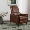 Christopher Knight Home Owen Upholstered Recliner Chair with Rubberwood Tapered Legs Cognac - 2 of 4