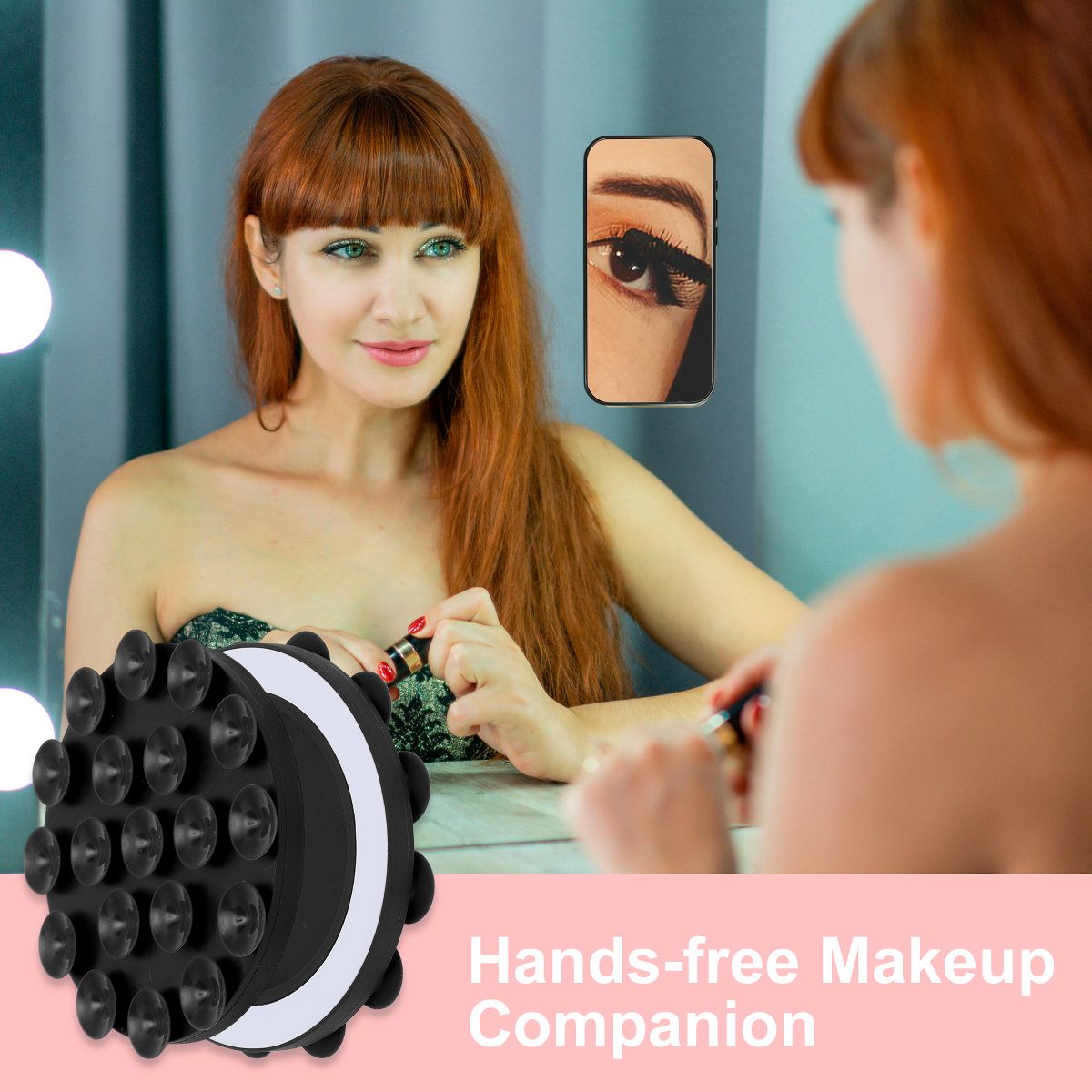Unique Bargains Round Phone Grip for Cell Phone Magnetic Suction Cup Phone Holder Black 1 Pcs - thumbnail 4