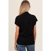 Pinkblush Black Mock Neck Knit Maternity Top - 3 of 3