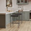 Kitchen Island Bar Stools Set of 2, Counter Height Bar Stools w/Back & Upholstered Wider Seat, Kitchen Barstools with Footrest - 2 of 4