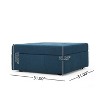 NicBex Velvet Storage Ottoman Bench,Upholstered Storage Ottoman with Firm Turned Wood Legs,Modern Storage Bench for Living Room,Bedroom - 3 of 4