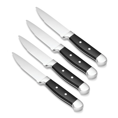 Oneida 4pc Stainless Steel Jumbo Steak Knife Set: Dishwasher-Safe Cutlery, Stamped Construction, 25-Year Warranty