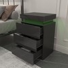 NicBex 3 Drawer Dresser for Bedroom,Modern Style Drawers Top with Multi-Colour LED,Dressers for Kids Room,Living Room,Entry and Hallway,Black - 4 of 4