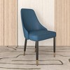 LeisureMod Allure Modern Dining Chairs Upholstered Seat and Back Solid Wood Legs Contemporary Side Chairs for Kitchen and Dining - 2 of 4